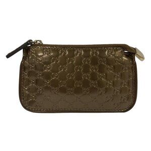 Gucci Key Case Micro Guccissima Brown Leather Key Holder